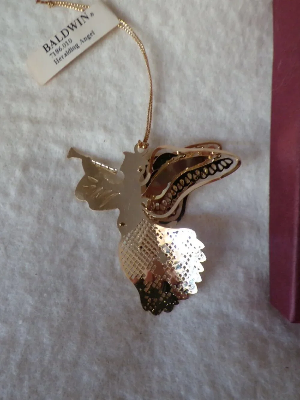Baldwin Brass Heralding Angel 24KT Gold Finished Brass